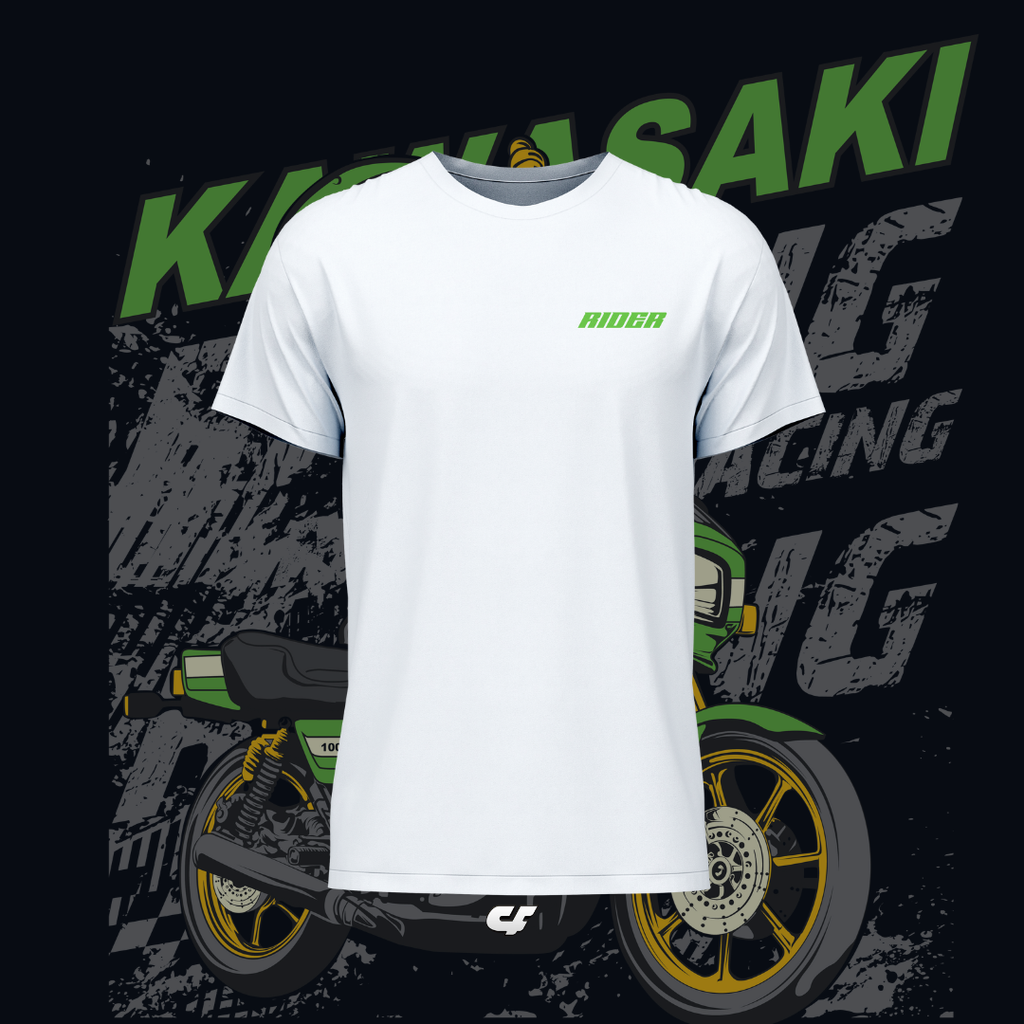 Kawasaki Rider Graphic T-Shirt – Biker Streetwear Tee | Premium Cotton Motorcycle Shirt