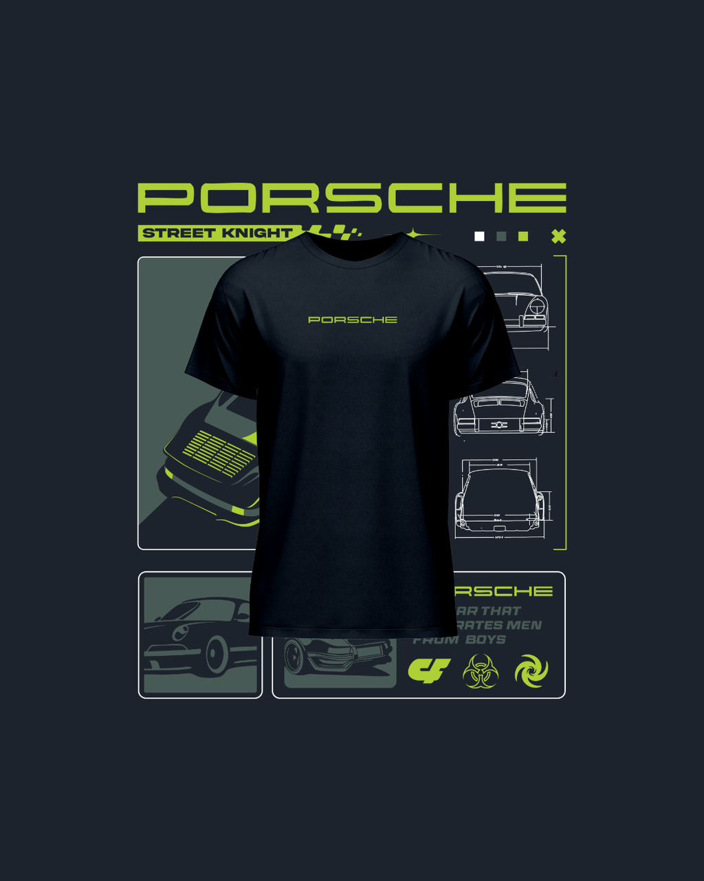 Porsche Legacy T-Shirt – Sports Car Streetwear | Premium Cotton Racing Tee