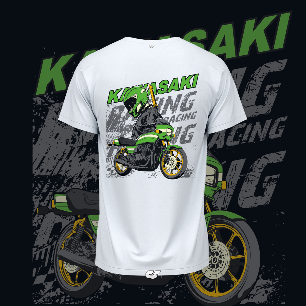 Kawasaki Rider Graphic T-Shirt – Biker Streetwear Tee | Premium Cotton Motorcycle Shirt